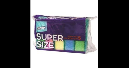 Shiny - ספוג סקוטש גדול לקרצוף - סך הכל 5 יחידות