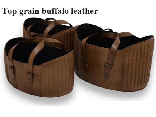 סט 3 סלים | מעור חום