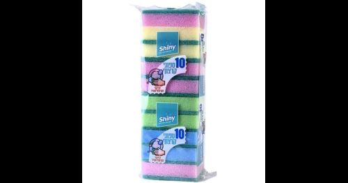 Shiny - ספוג סקוטש לקרצוף - סך הכל 10 יחידות