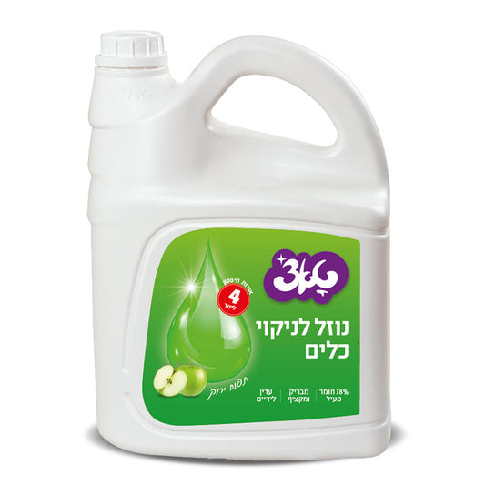 נוזל כלים תפוח 18% – 4 ליטר טאצ’