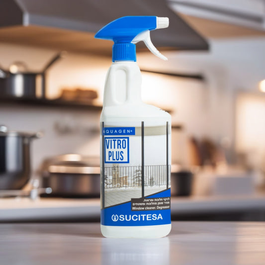VITRO PLUS – תרסיס לניקוי והברקת חלונות ומשטחי נאנו מונע טביעות אצבע.