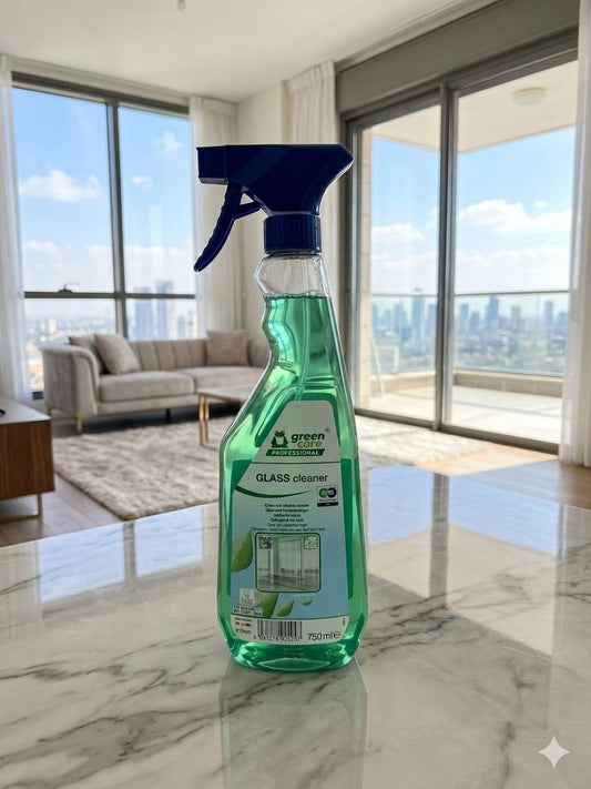 Glass Cleaner green care – ספריי לניקוי חלונות ומשטחים | ברק ללא סימנים