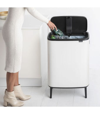 BO טאץ פח הפרדה 30+30 ליטר לבן Brabantia