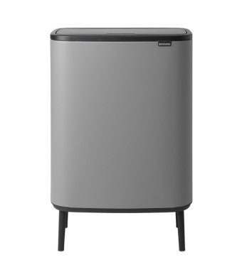 פח אשפה למטבח BO טאץ 60 ליטר, אפור בטון מינרלי Brabantia