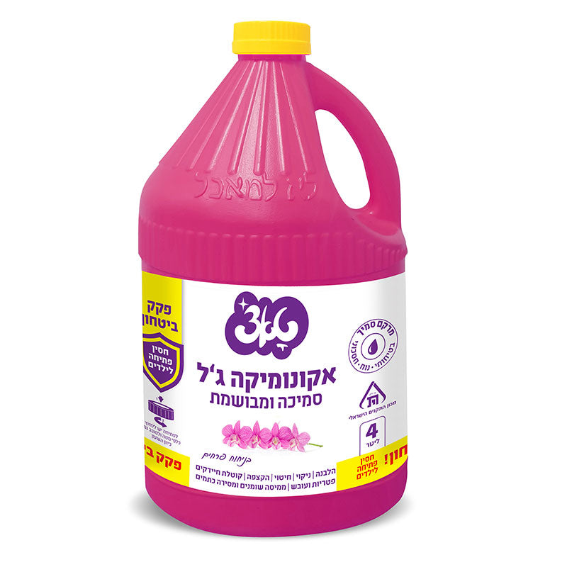 ג’ל אקונומיקה סמיכה פרחים 4 ל’ טאצ’ עם פקק בטחון