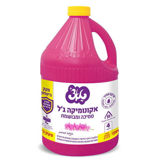 ג’ל אקונומיקה סמיכה פרחים 4 ל’ טאצ’ עם פקק בטחון