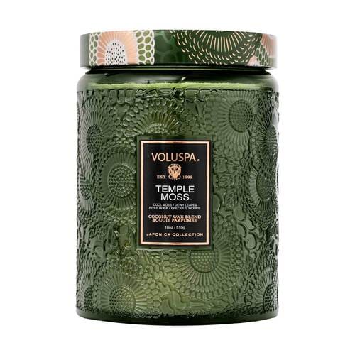נר ריחני בצנצנת זכוכית 510 גרם – Temple Moss VOLUSPA