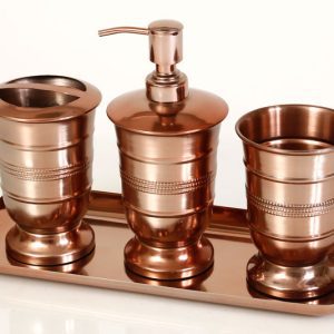 סט אמבטיה BRASS SILVER בגודל 30X13X20 בצבע כסף