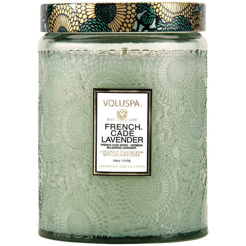 נר ריחני בצנצנת זכוכית 510 גרם – French Cade & Lavender VOLUSPA